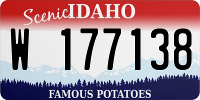ID license plate W177138