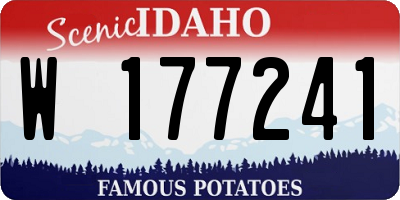 ID license plate W177241