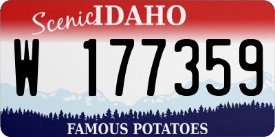 ID license plate W177359
