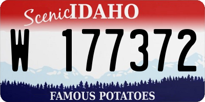 ID license plate W177372