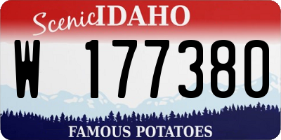 ID license plate W177380