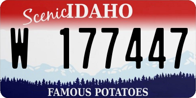 ID license plate W177447