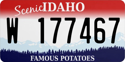 ID license plate W177467