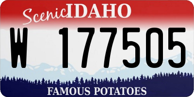 ID license plate W177505