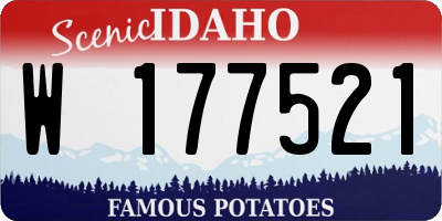 ID license plate W177521