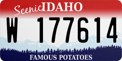 ID license plate W177614