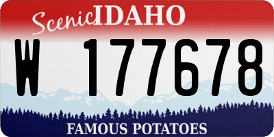 ID license plate W177678