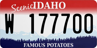 ID license plate W177700