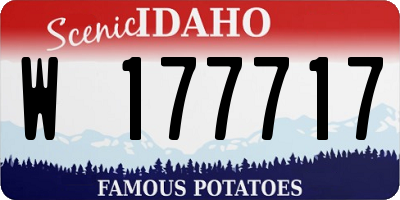 ID license plate W177717