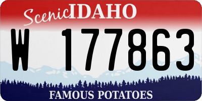 ID license plate W177863