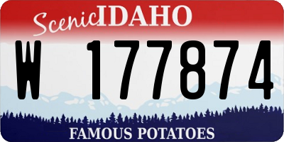 ID license plate W177874