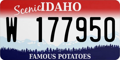 ID license plate W177950