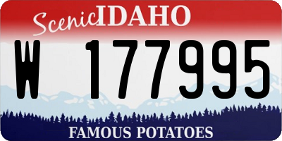 ID license plate W177995