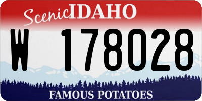 ID license plate W178028