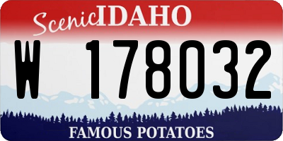 ID license plate W178032