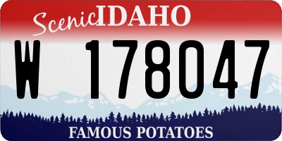 ID license plate W178047