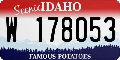 ID license plate W178053
