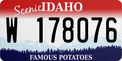 ID license plate W178076