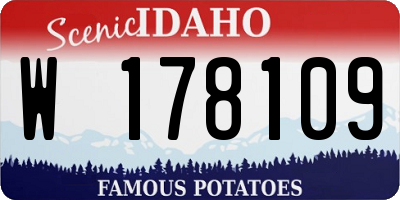 ID license plate W178109