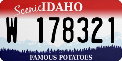 ID license plate W178321