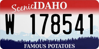 ID license plate W178541