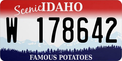 ID license plate W178642