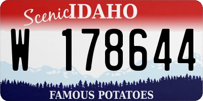 ID license plate W178644