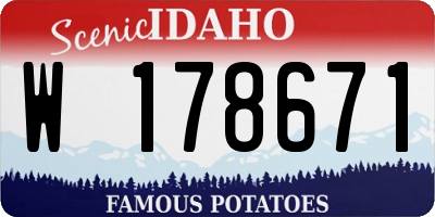 ID license plate W178671