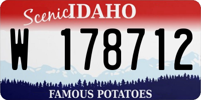ID license plate W178712