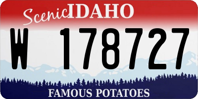 ID license plate W178727
