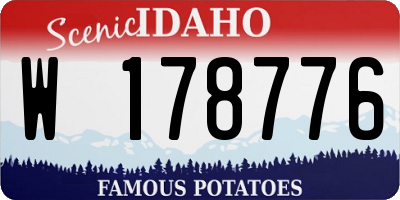 ID license plate W178776