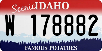 ID license plate W178882