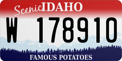 ID license plate W178910
