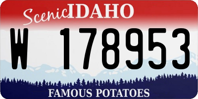 ID license plate W178953
