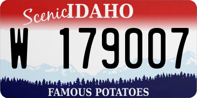ID license plate W179007