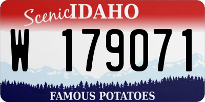 ID license plate W179071