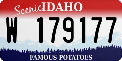 ID license plate W179177