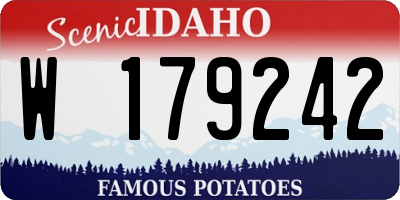 ID license plate W179242