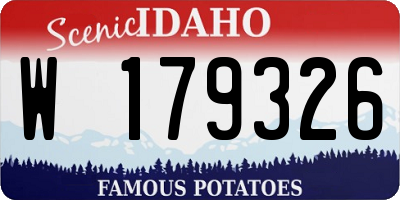 ID license plate W179326