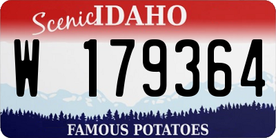 ID license plate W179364