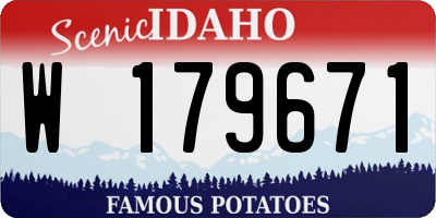 ID license plate W179671