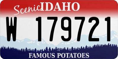 ID license plate W179721