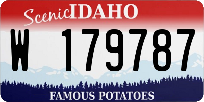 ID license plate W179787