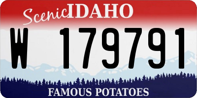 ID license plate W179791