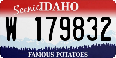 ID license plate W179832