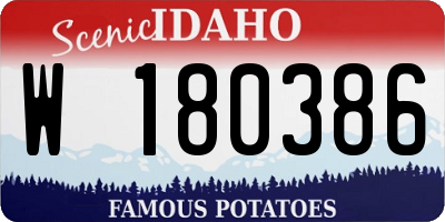 ID license plate W180386