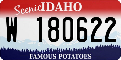 ID license plate W180622