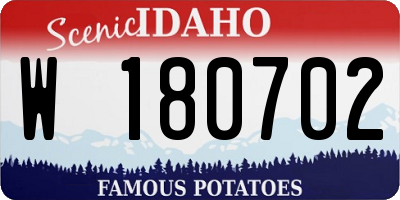 ID license plate W180702