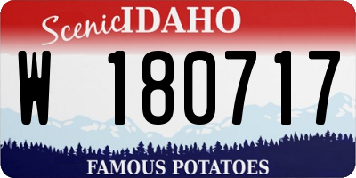 ID license plate W180717
