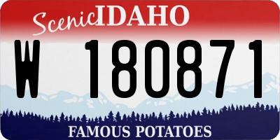ID license plate W180871